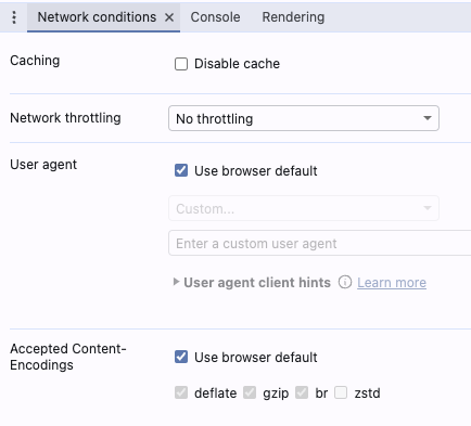 network conditions