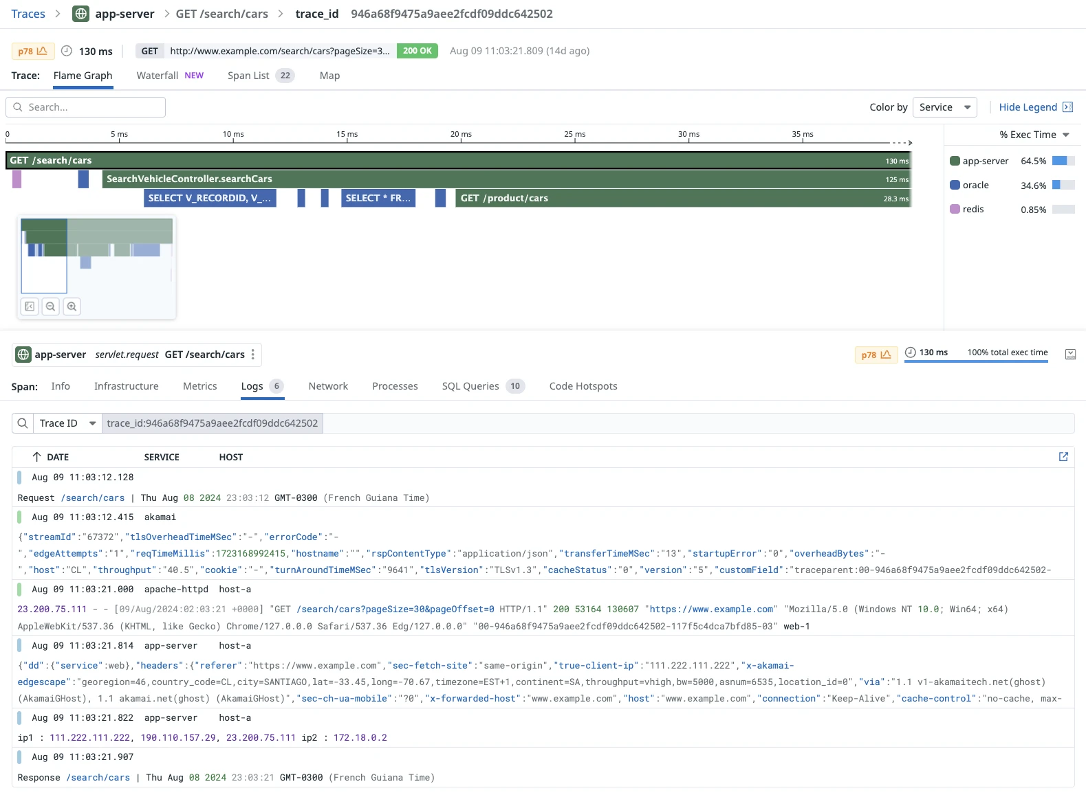 Connect Trace and Log